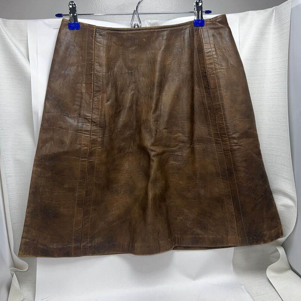 Vintage Leather A Line Skirt
